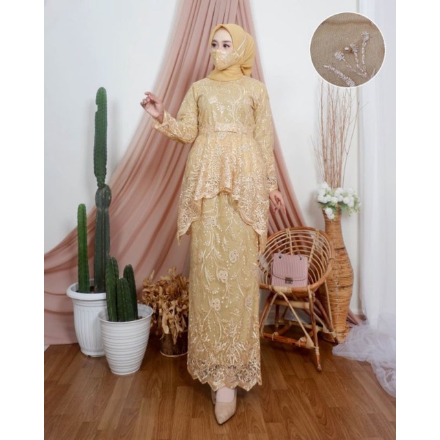 (COD) Kebaya Modern Terbaru 2021 Kebaya Tille// Setelan Kebaya Moderen Terbaru/ Kebaya Moderen Bahan Tille Lembut