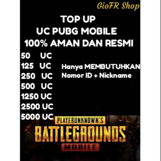 Top Up UC PUBG Mobile 500UC,1250UC,2500UC | Shopee Indonesia - 