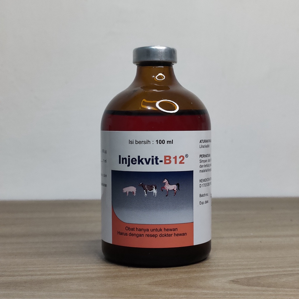 INJEKVIT B12 Vitamin b12 100ml Medion - Vitamin B12 untuk hewan ternak sapi kambing kuda domba kerbau babi