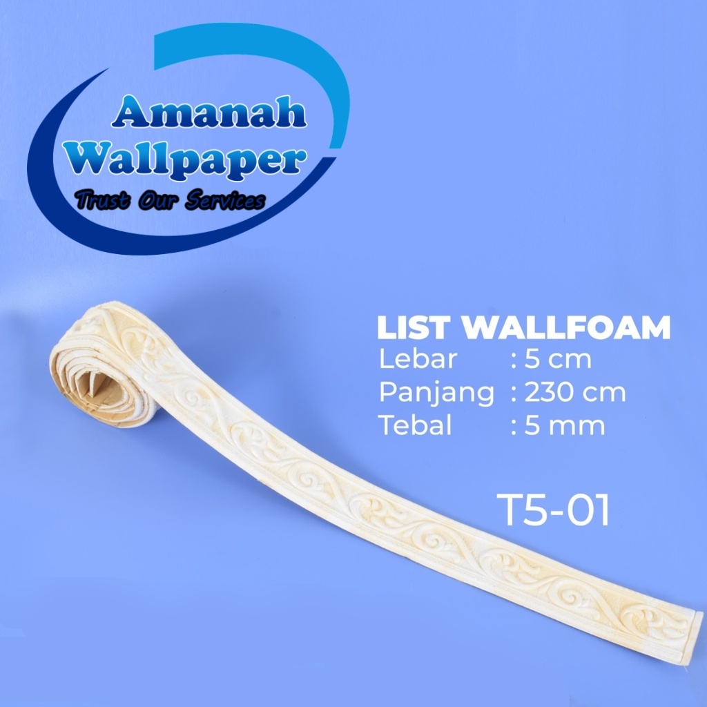 LIST BORDER FOAM 3D LIS WALLPAPER BORDER STICKER (LEBAR 5 CM)-T5-01 CANARI