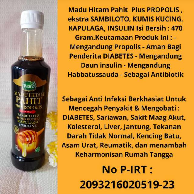 

Madu hitam pahit propolis