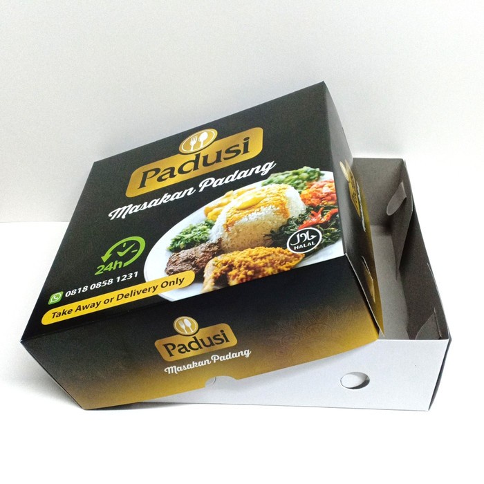 HANYA CETAK TUTUP Box / Kotak Nasi / 20 x 20 x 7 / 18 x 18 x 7 / Pisah