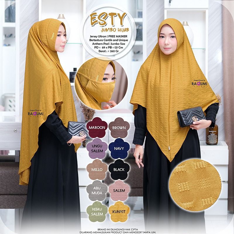 ESTY RAQUMI HIJAB ORIGINAL SOLO
