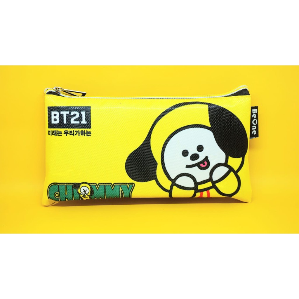 PAKET KOTAK PENSIL KANVAS BT21 1 SET 6 VARIANT TERMURAH KUALITAS IMPOR TEMPAT PENSIL BTS LENGKAP