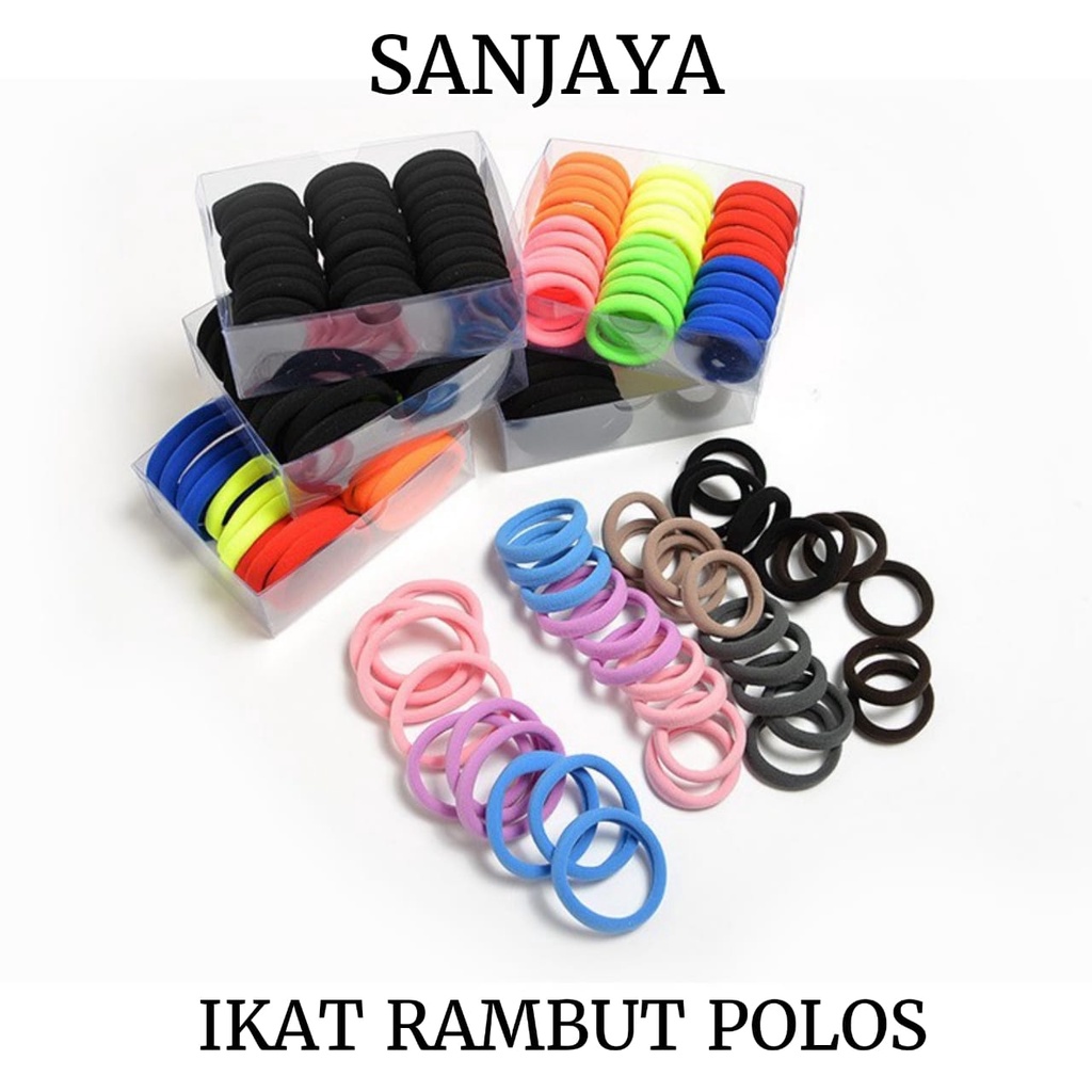 GELANG IKAT RAMBUT / IKAT RAMBUT WANITA LUCU / KUNCIRAN WARNA WARNI / KUNCIR RAMBUT POLOS WANITA / KR POLOS 05