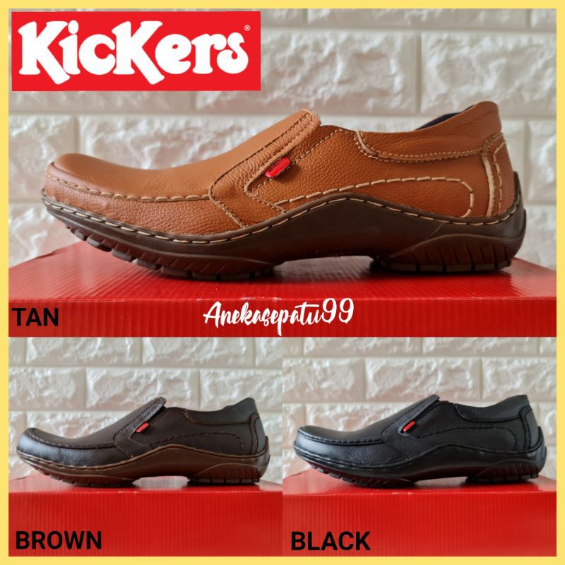 SEPATU PANTOFEL PRIA KICKERS KULIT ASLI / SEPATU FORMAL KERJA KANTOR WEDDING COWOK PROMO / SEPATU PANTOPEL RESMI LAKI-LAKI BISNISMAN