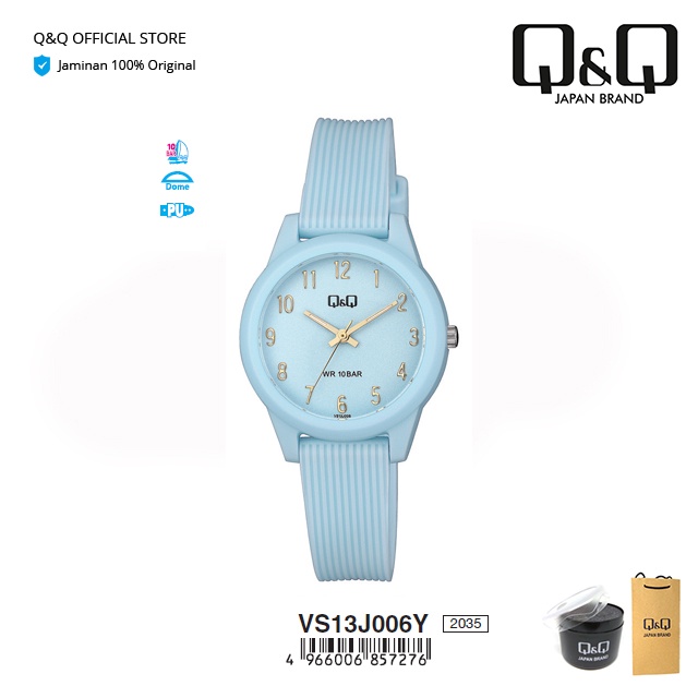 Jam Tangan Wanita Q&Q QnQ QQ Analog Strap Karet  VS13 VS13J Original - Anti Air 10 BAR-4