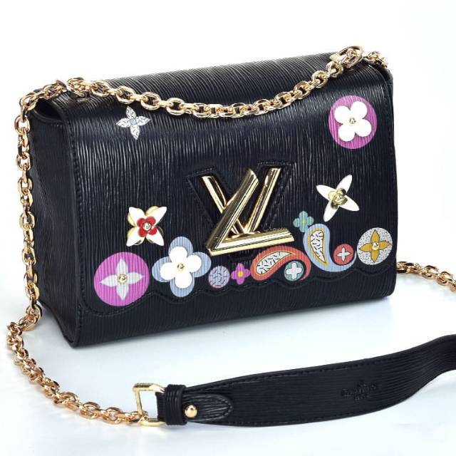 Tas LV Emblematic Flower Hitam