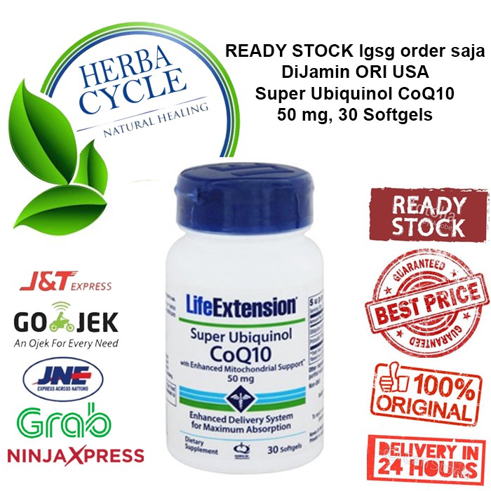 Life Extension Super Ubiquinol CoQ10 50 mg 30 Soft w Mitochondrial Support ORI USA