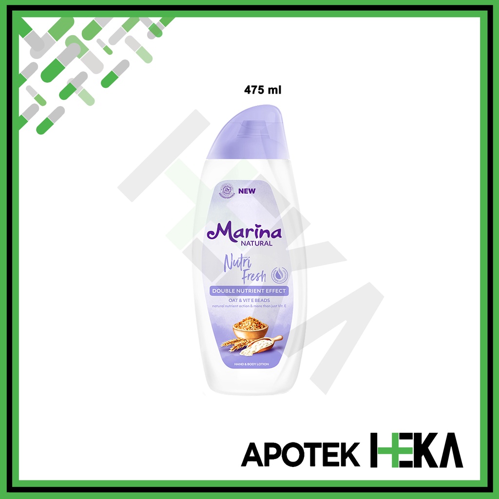 Marina Handbody Lotion Natural Nutri Fresh - Oat &amp; Vit E Beads (SEMARANG)