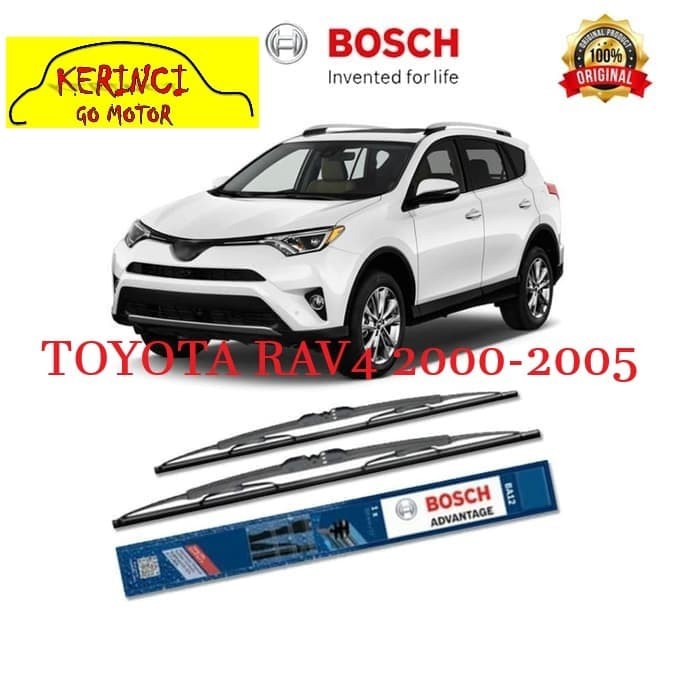 WIPER TOYOTA RAV4 2000-2005 BOSCH ADVANTAGE 24&quot; &amp; 19&quot; SEPASANG WIPER