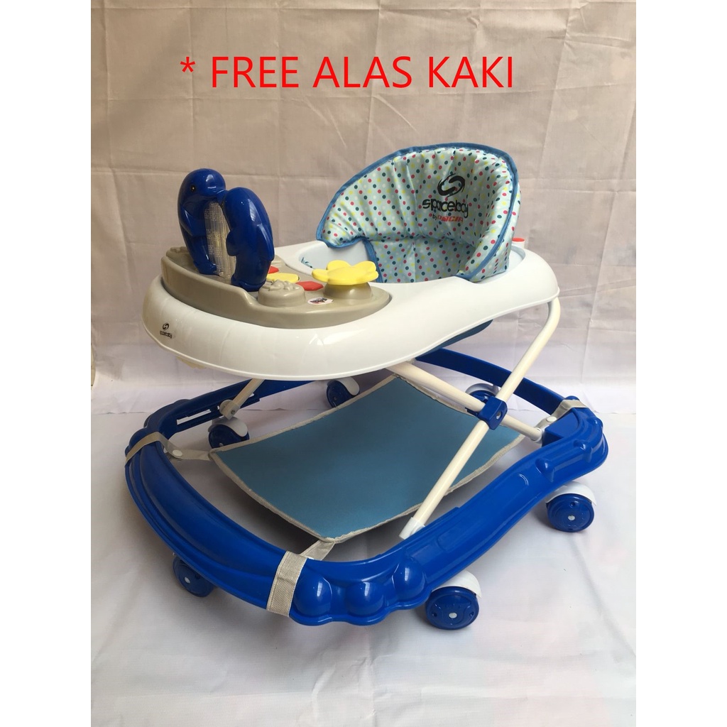 SPACE BABY baby Walker SB-302 Ic Music Lampu Mainan Bulan Dolphin SPACEBABY [ * FREE PACKING DUS ALAS ]