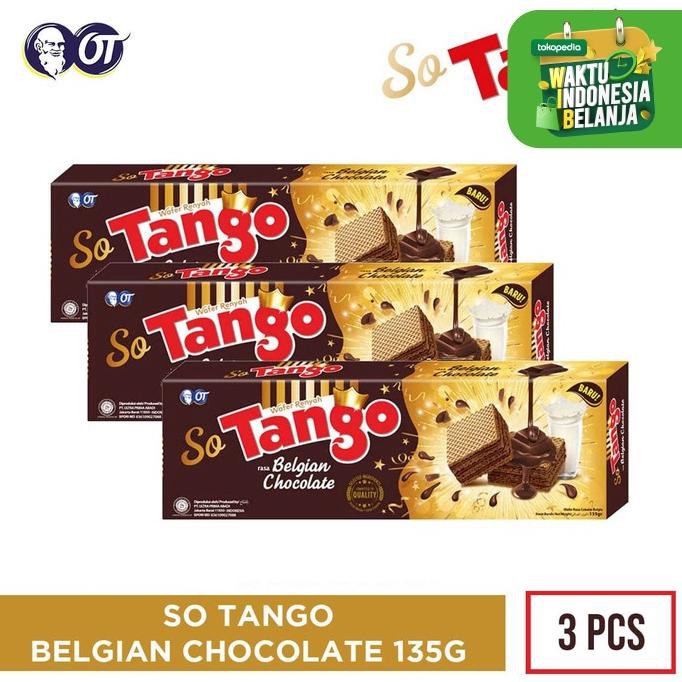 

WAFER SO TANGO BELGIAN CHOCOLATE 135GR ISI 3PCS TERPERCAYA Kode 1090