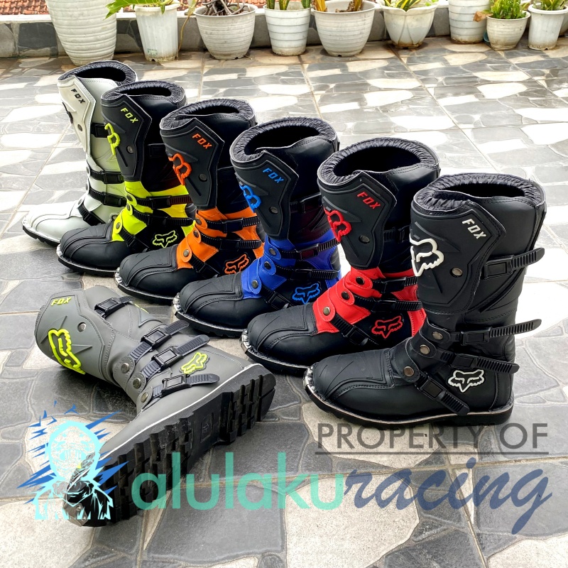 Sepatu Trail Motocross X Lokal Boots Riding SV Premium Quality with Safety Protectors - M2