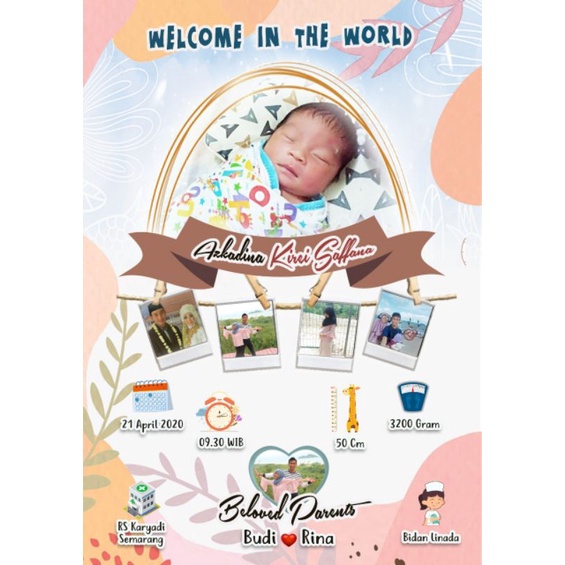 Desain Biodata Bayi - Bio Baby (SOFTFILE)-BD1