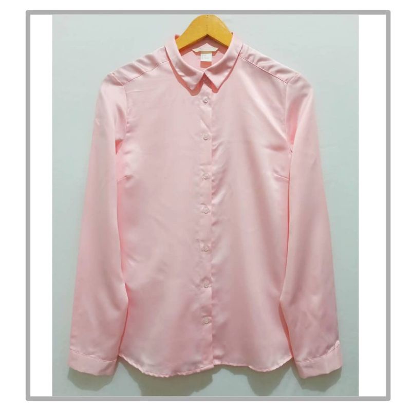 Kemeja Satin HnM Shirt Satin New Original Branded