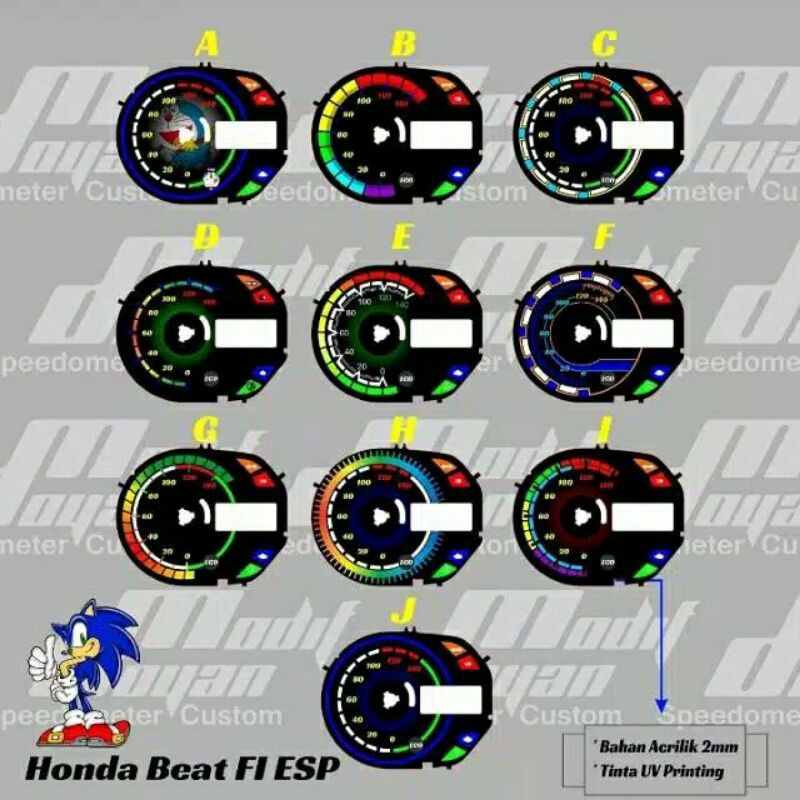 speedometer custom honda beat new esp
