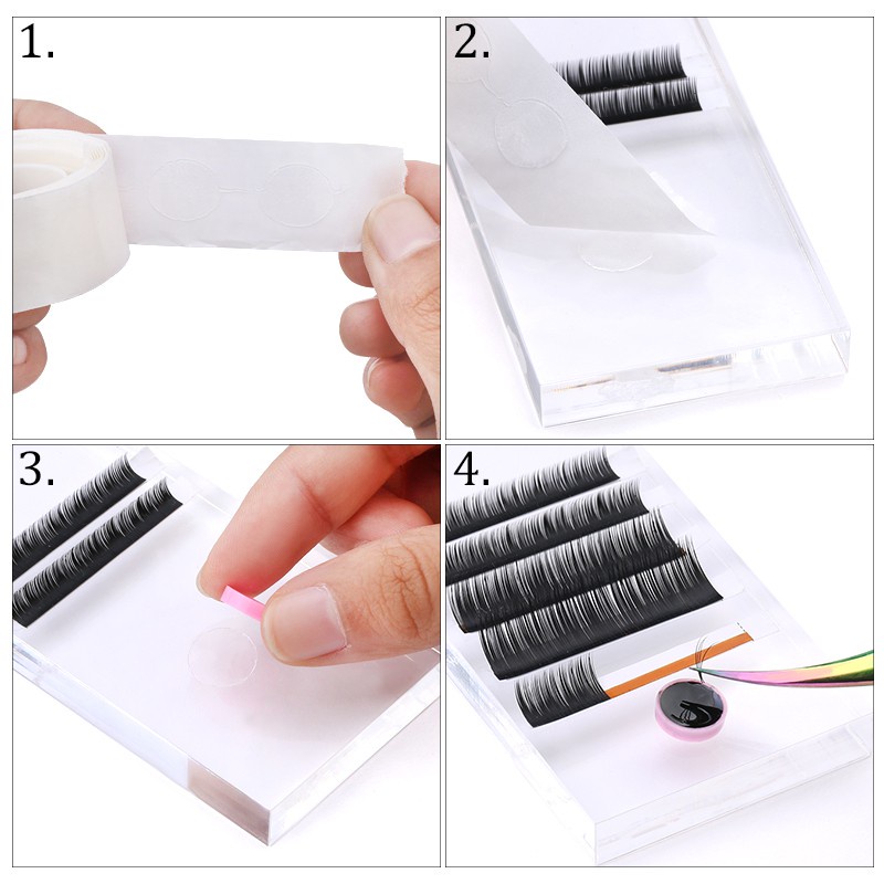 100 Pcs/bag Grafting eyelash glue cup Pink drop Lem delay cup top glue cup Alat Bulu Mata Kecantikan