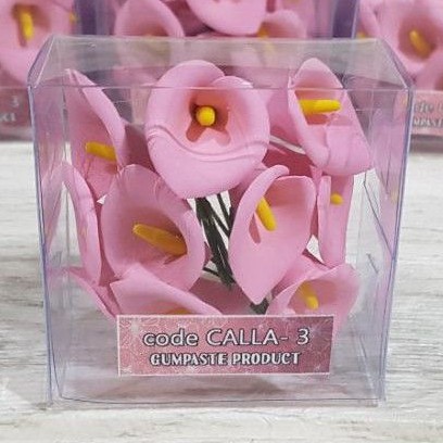 

osheba gumpaste bunga callalily kecil warna pink
