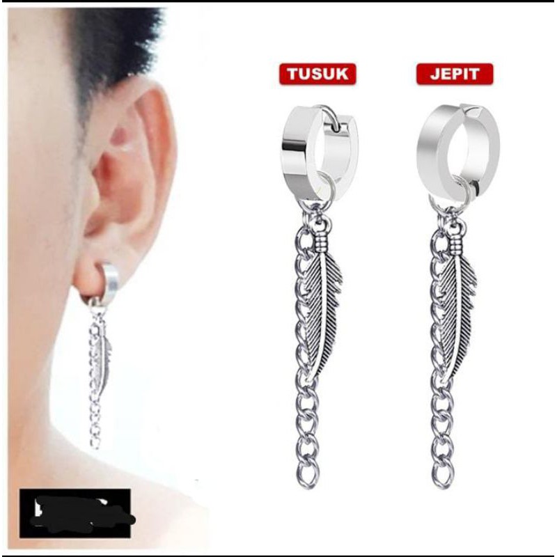 Anting Style KOREA / Anting Jepit / Anting Tindik / Anting Titanium / Anting pria korea
