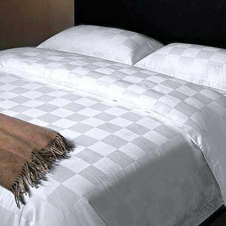 Kain Sprei Katun Kingkoil katun salur- garis-kotak-polos putih Hotel Termurah