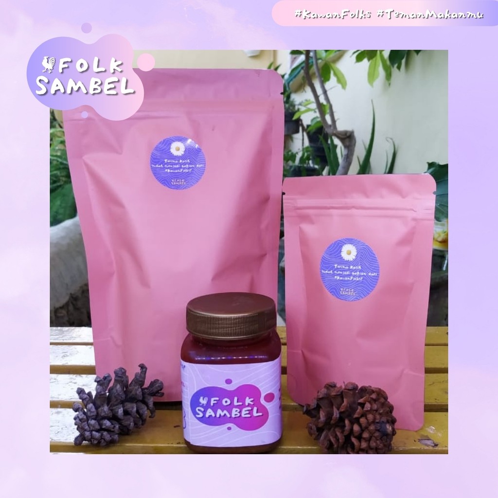 

FOLK SAMBEL 250 GRAM ENAK SAMBEL TERASI/ CUMI/BAWANG/IJO PADANG/UDANG REBON