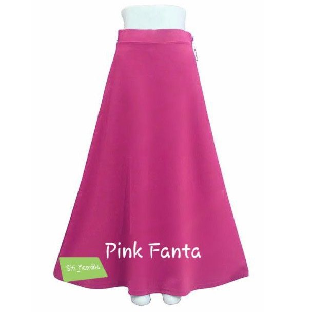 Rok waffel premium rok santai rok kerja nyaman di pakai bahan tebal# warna pink fanta #