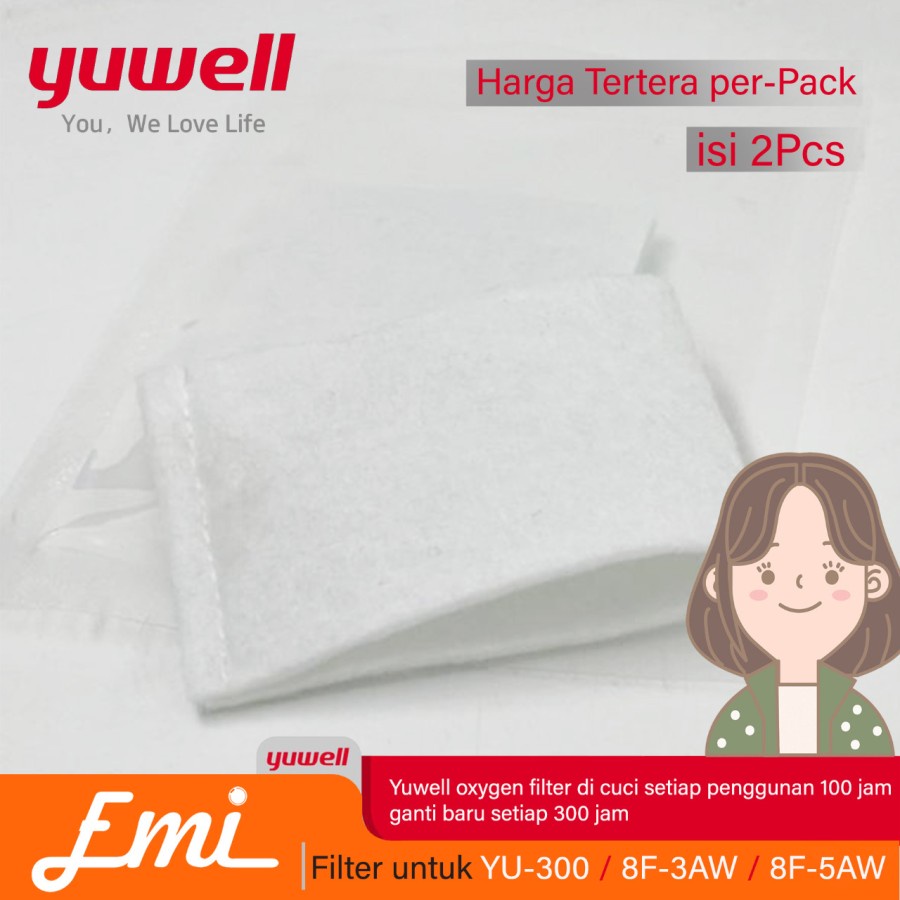 Filter Oxygen Concentrator Yuwell YU300/YU500/8F-3AW/8F-5AW/9F-3AW/5AW - Seri YU