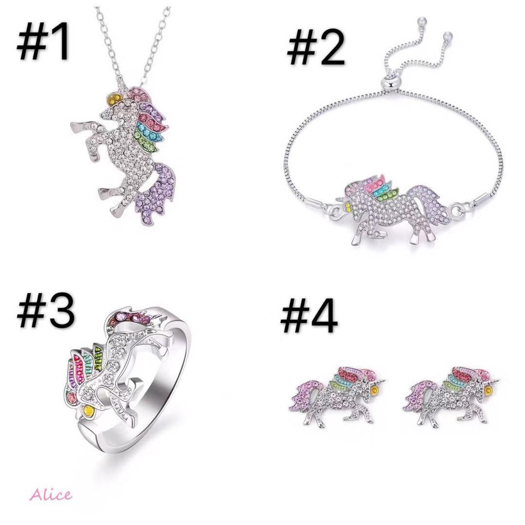 (COD)Kalung Unicorn Klavikula Kalung Kalung Wanita Kecil Segar Dan Unik Lucu/Gelang/Cincin/Anting