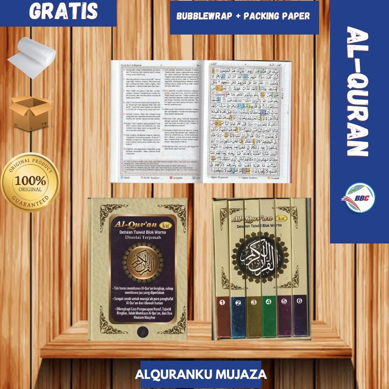 ALQURAN KU TAJWID BLOK WARNA PERSET JUZ 1-6
