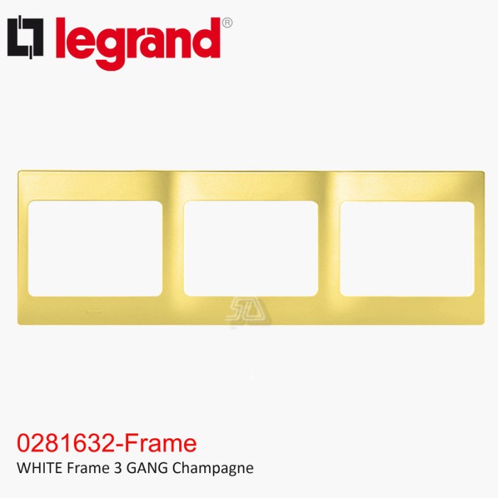 LEGRAND MALLIA FRAME 3 GANG CHAMPAGNE