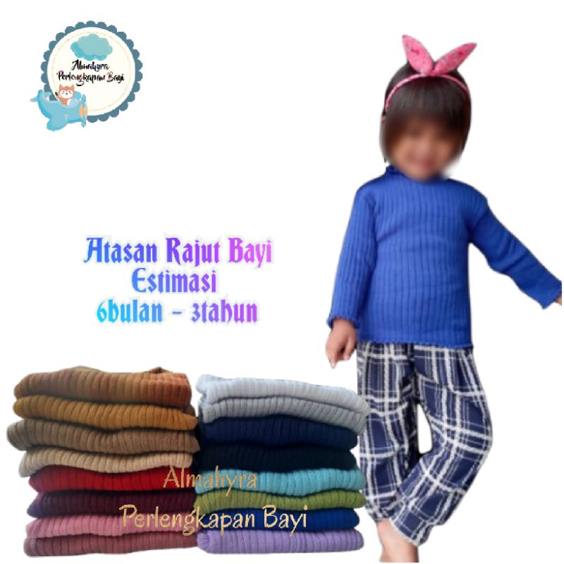 Sweater rajut blush 6 bulan -3 tahun