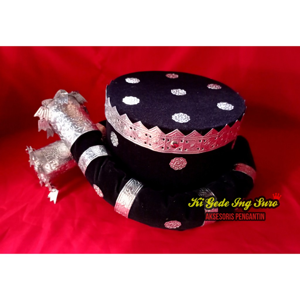 Mahkota Bulang Tapanuli Selatan Adat Mandailing Medan Sumatera Utara/ Topi Pengantin Pria Silver