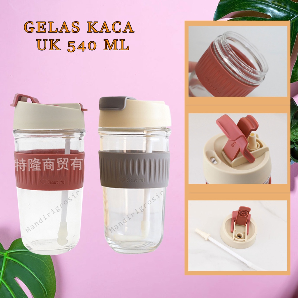 Jual Gelas Tutup Kacagelas Kaca 540 Ml Shopee Indonesia 9676