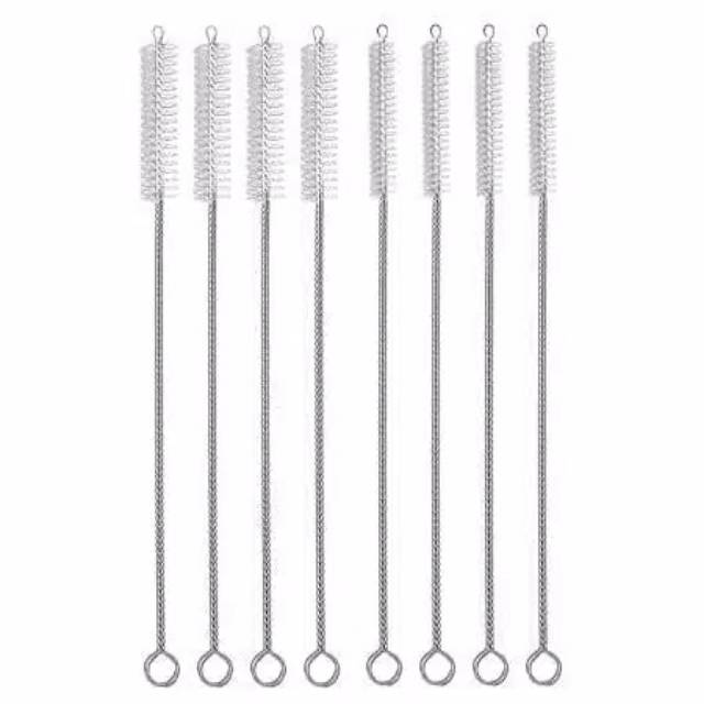 Sikat pembersih sedotan stainless brush straw sedotan stainless lengkung
