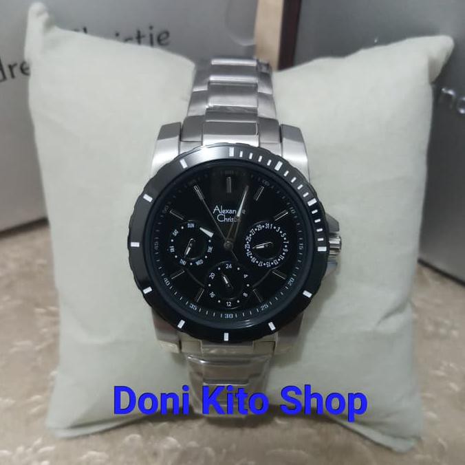 Jam Tangan Wanita Original Alexander Cristie AC6141 Silver Black