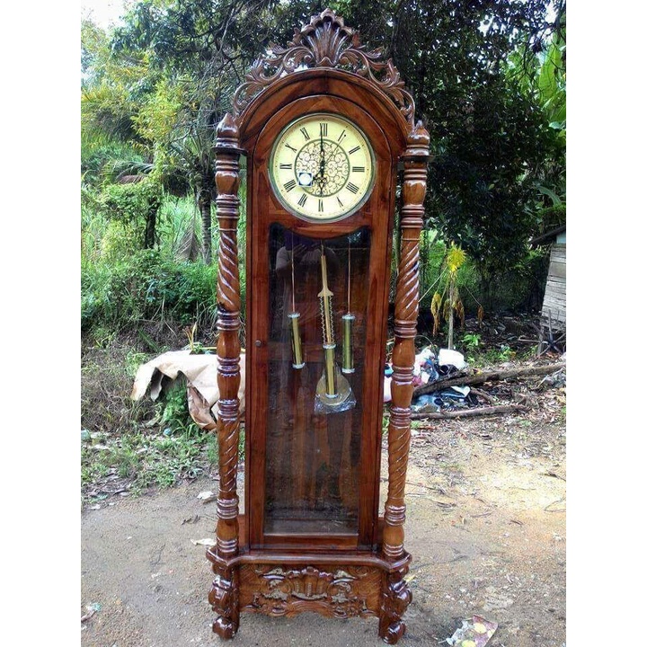 Lemari jam / lemari hias / lemari lemari jam kayu jati