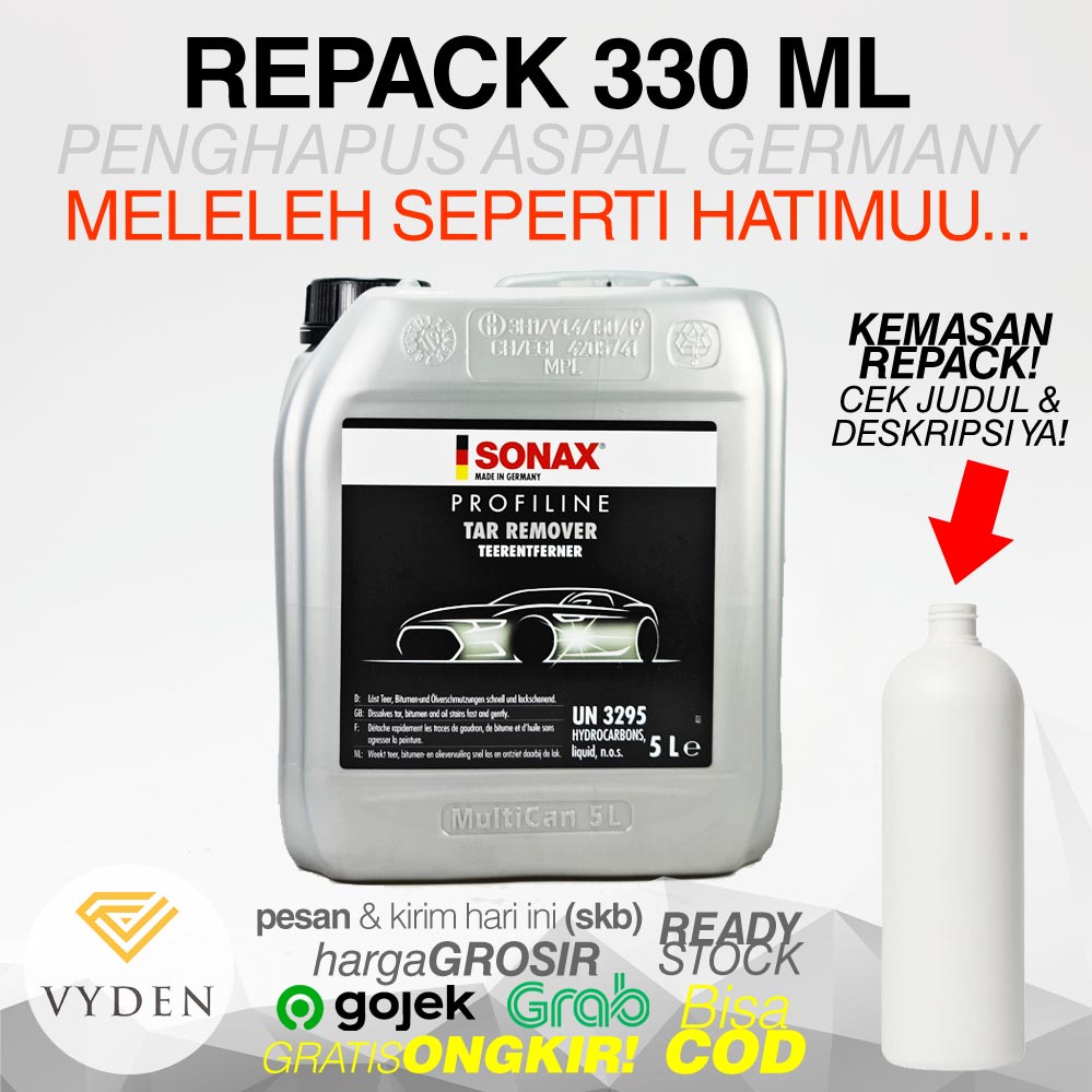 SONAX Tar Remover 330ml ECER Pembersih aspal noda jamur bekas stiker MURAH