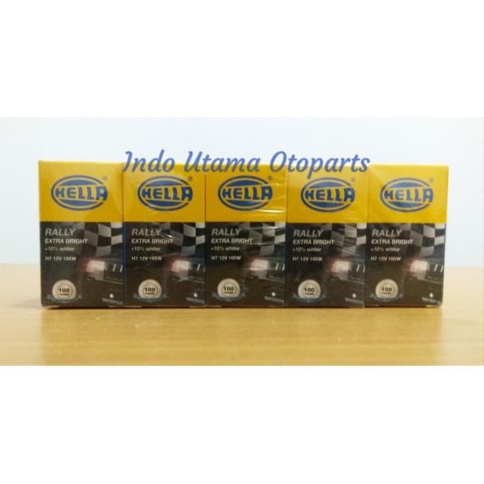 Bohlam lampu halogen Hella H7 12V 100W HELLA Rally Extra Bright