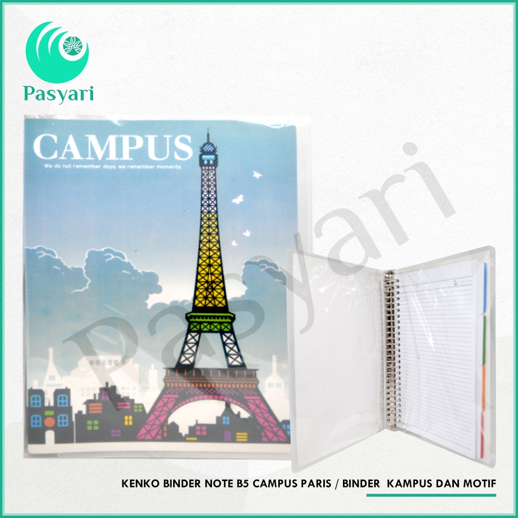 

Kenko Binder Note B5 Campus Paris dan Fancy / Binder Kampus dan Motif