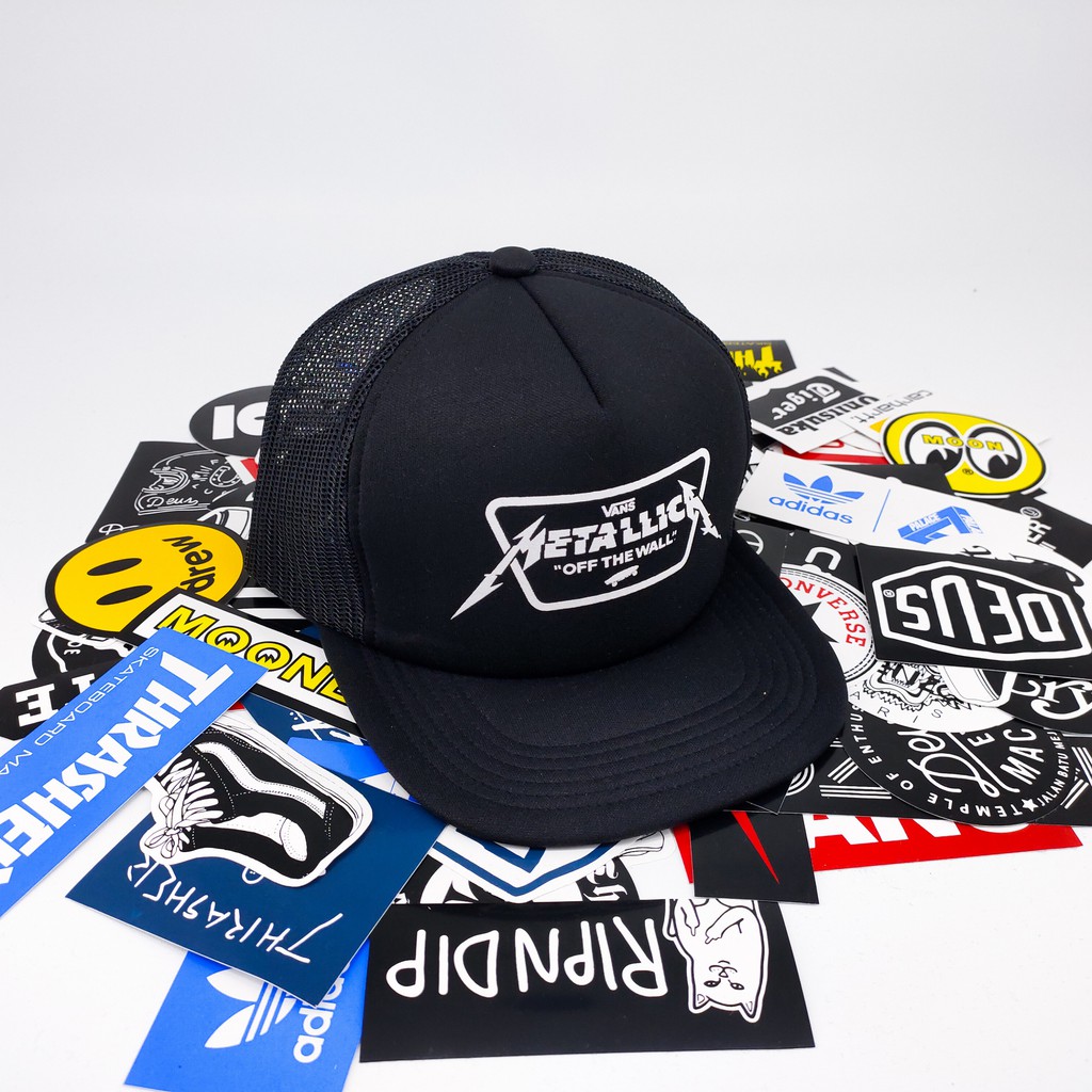 Topi Trucker Vans x Metalica Snapback Hat Import Quality Full Tag Cap