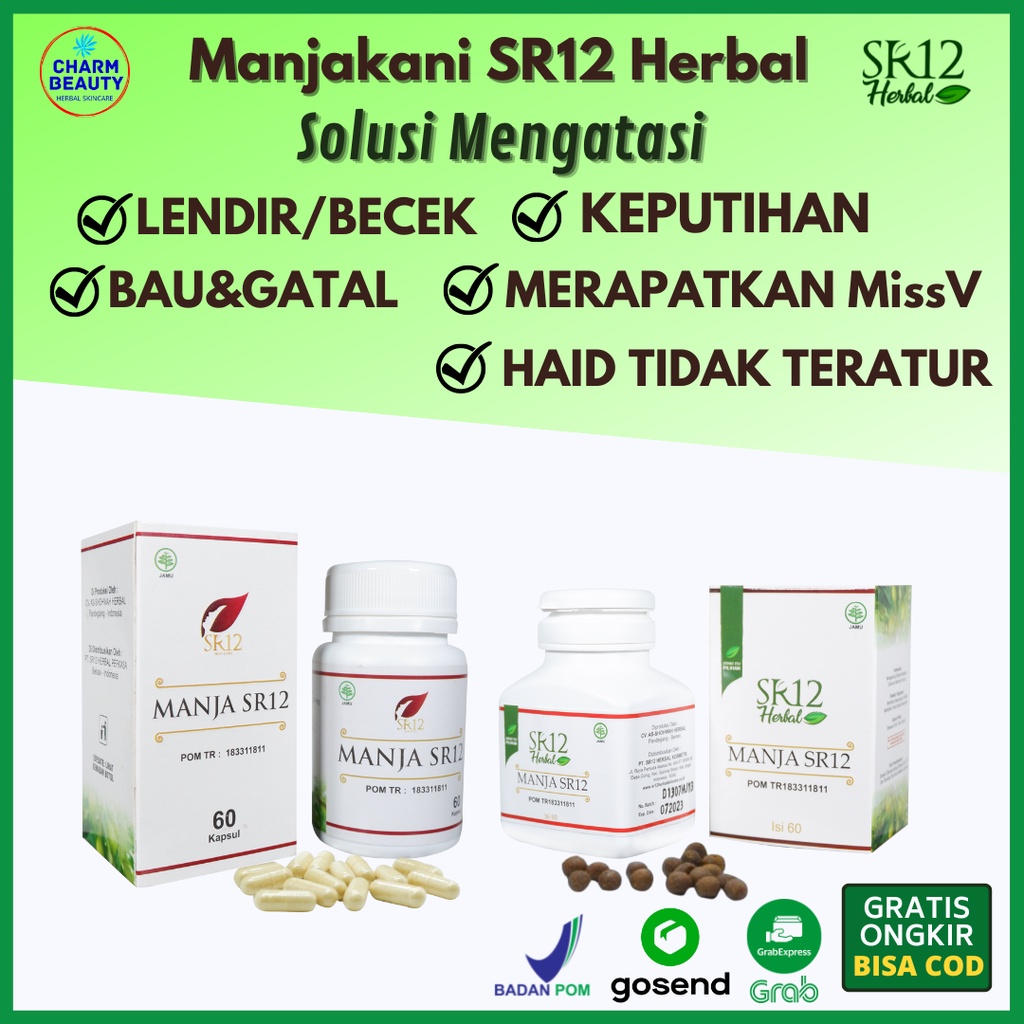 Manjakani SR12 Obat Keputihan Perapat Miss V Melancarkan Pelancar Haid Promil Merapetkan Merapatkan Yg Paling Ampuh Gatal dan Bau Herbal Original BPOM