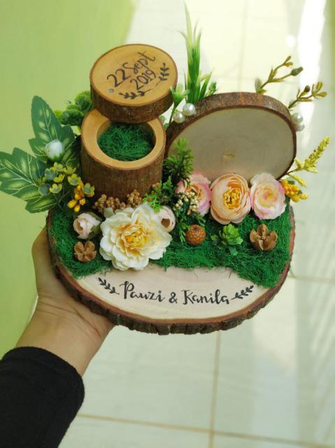Tempat Cincin Dan Kalung Rustic Kayu Woodlog