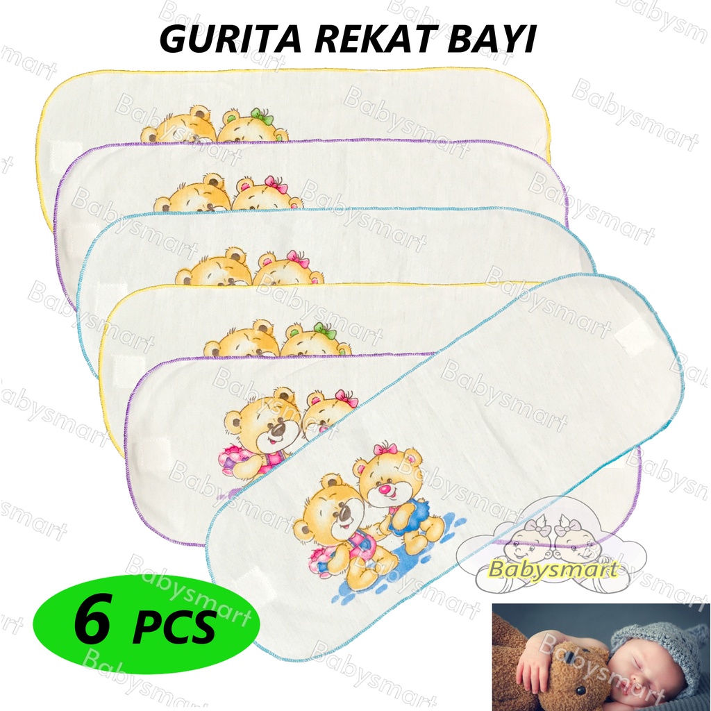 Babysmart - 6 Pcs Gurita/Grito Bayi Rekat / Kretekan Instan SABLON/TABUR