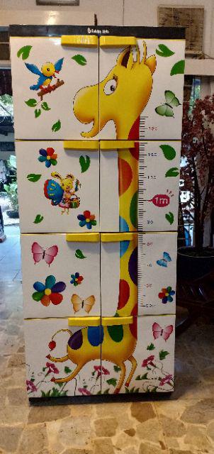 Lemari Plastik Lemari Pakaian Homey Premium Jerpah Susun 4 (jumbo)