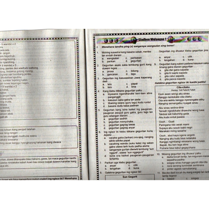 Geguritan Jawa Lan Pesan Moral Boso Jowo Merupakan