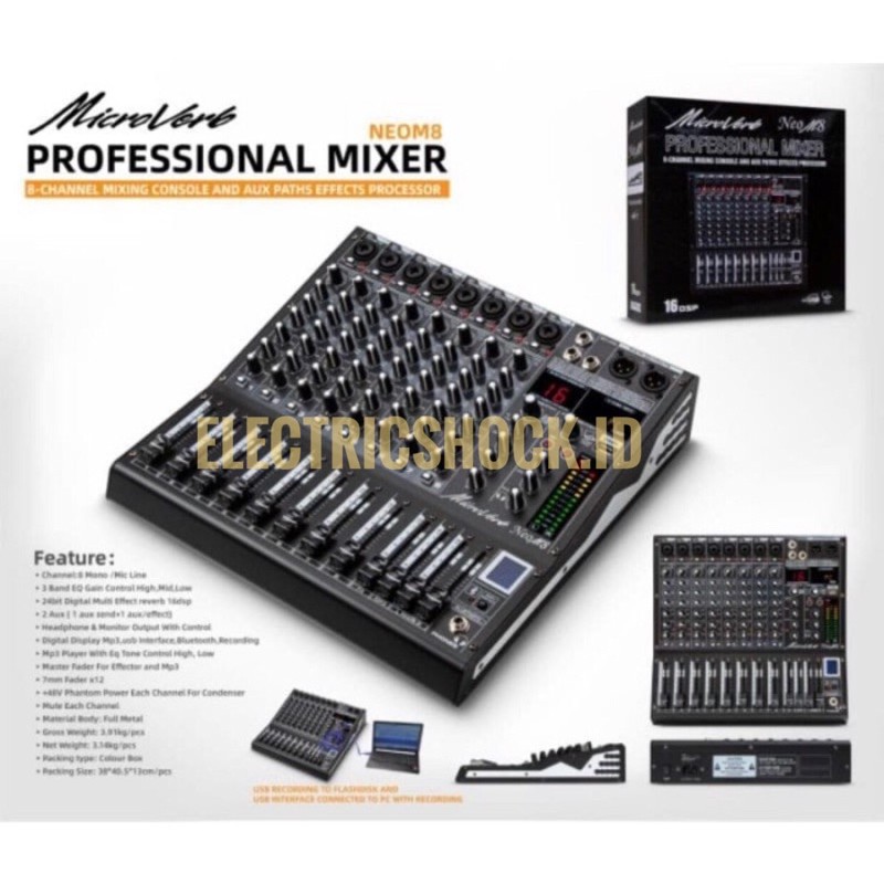 Mixer Audio Microverb Neo M8 8CHANNEL