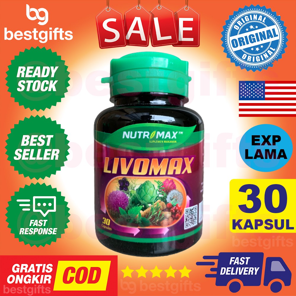 NUTRIMAX LIVOMAX VITAMIN OBAT HATI GAGAL GINJAL LIVER KIDNEY DUO KENCING BATU ASAM URAT 30 KAPSUL