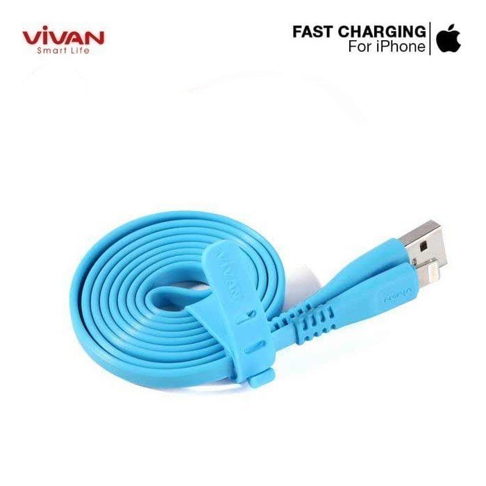 Kabel Data Fast Charging Vivan CSL100S Lightning Cable Data For Iphone  5/6/7 &amp; ipad mini/air