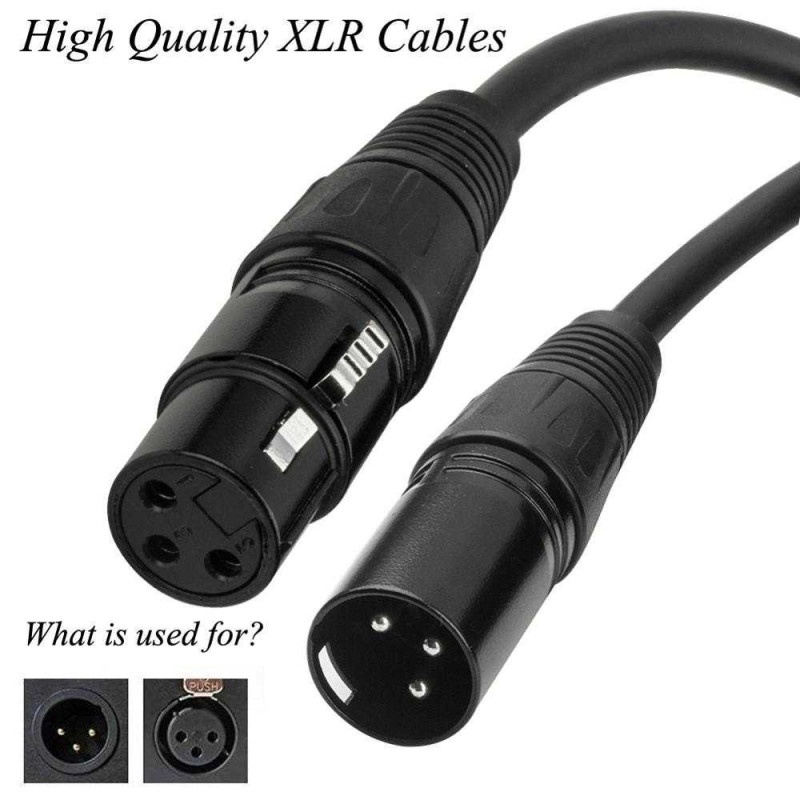 Kabel XLR M F OFC Konektor Microphone To Amplifier Karaoke 10 Meter